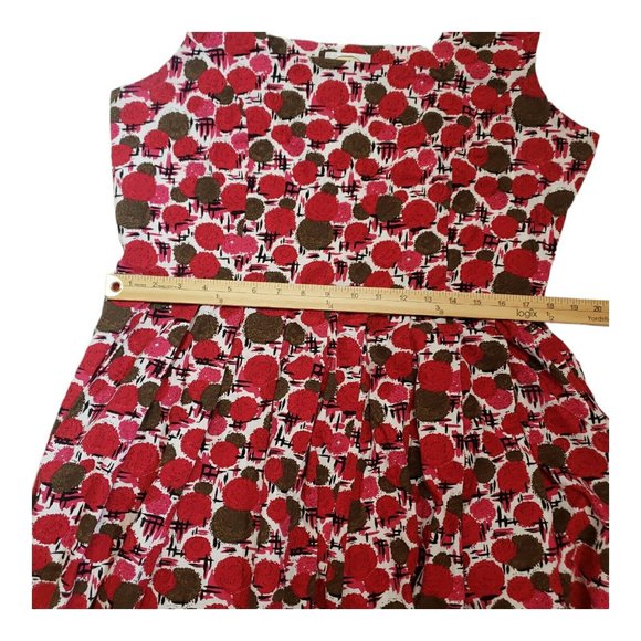 Talbots Fall Floral Square Neck Dress size 16 100%Cotton - Picture 7 of 9